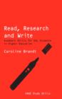Image for Read, Research and Write: Academic Skills for ESL Students in Higher Education