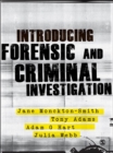 Image for Introducing forensic and criminal investigation