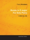 Image for Rondo in E Major By Franz Schubert For Solo Piano D.506 (Op.145)