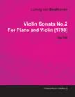 Image for Violin Sonata No.2 By Ludwig Van Beethoven For Piano and Violin (1798) Op.100