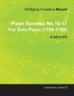 Image for Piano Sonatas No.16-17 By Wolfgang Amadeus Mozart For Solo Piano (1788-1789) K.545 K.570