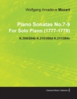 Image for Piano Sonatas No.7-9 By Wolfgang Amadeus Mozart For Solo Piano (1777-1778) K.309/284b K.310/300d K.311/284c