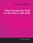 Image for Piano Sonatas No.16-20 By Ludwig Van Beethoven For Solo Piano (1796-1802)