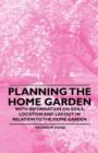 Image for Planning the Home Garden - With Information on Soils, Location and Lay-out in Relation to the Home Garden