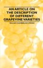 Image for An Article on the Description of Different Grapevine Varieties