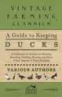 Image for A Guide to Keeping Ducks - A Collection of Articles on Housing, Breeding, Feeding, Rearing and Many Other Aspects of Duck Keeping