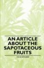 Image for An Article About the Sapotaceous Fruits