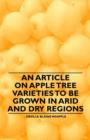 Image for An Article on Apple Tree Varieties to be Grown in Arid and Dry Regions