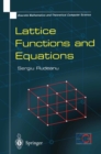 Image for Lattice functions and equations