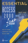 Image for Essential Access 2000 fast: how to create databases using Access 2000