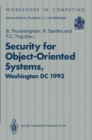 Image for Security for Object-Oriented Systems: Proceedings of the OOPSLA-93 Conference Workshop on Security for Object-Oriented Systems, Washington DC, USA, 26 September 1993