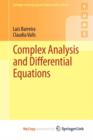 Image for Complex Analysis and Differential Equations