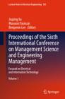 Image for Proceedings of the Sixth International Conference on Management Science and Engineering Management