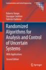 Image for Randomized algorithms for analysis and control of uncertain systems: with applications