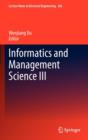 Image for Informatics and Management Science III