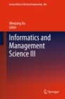 Image for Informatics and Management Science III : 206