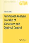 Image for Functional Analysis, Calculus of Variations and Optimal Control