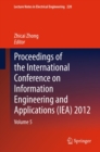 Image for Proceedings of the International Conference on Information Engineering and Applications (IEA) 2012: Volume 5
