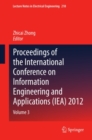 Image for Proceedings of the International Conference on Information Engineering and Applications (IEA) 2012: Volume 3