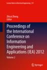 Image for Proceedings of the International Conference on Information Engineering and Applications (IEA) 2012