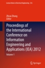 Image for Proceedings of the International Conference on Information Engineering and Applications (IEA) 2012: Volume 1