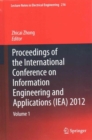 Image for Proceedings of the International Conference on Information Engineering and Applications (IEA) 2012Volumes 1-5
