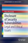 Image for Disclosure of security vulnerabilities: legal and ethical issues