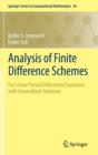 Image for Analysis of finite difference schemes  : for linear partial differential equations with generalized solutions