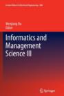 Image for Informatics and Management Science III