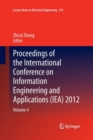 Image for Proceedings of the International Conference on Information Engineering and Applications (IEA) 2012
