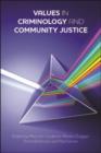 Image for Values in criminology and community justice