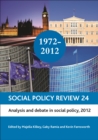 Image for Social policy review.: (Analysis and debate in social policy, 2012) : 24,