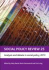 Image for Social policy review.: (Analysis and debate in social policy, 2013) : 25,