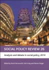 Image for Social policy review26,: Analysis and debate in social policy, 2014