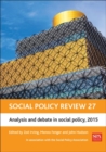 Image for Social policy review27,: Analysis and debate in social policy, 2015