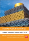 Image for Analysis and debate in social policy, 2015 : 27