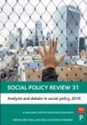 Image for Social Policy Review. 31 Analysis and Debate in Social Policy, 2019