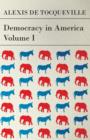 Image for Democracy in America - Volume 1