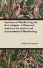 Image for Specimens of Handwriting and Their Analysis - A Historical Article on the Analysis and Interpretation of Handwriting