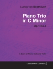 Image for Ludwig Van Beethoven - Piano Trio in C Minor - Op.1 No.3 - A Score Piano, Cello and Violin
