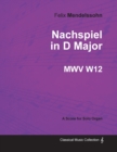 Image for Nachspiel in D Major MWV W 12 - For Solo Organ