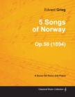 Image for 5 Songs of Norway Op.58 - For Voice and Piano (1894)