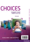Image for Choices Intermediate eText Students Book Access Card
