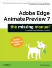 Image for Adobe Edge animate preview 7: the Missing Manual