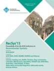 Image for RecSys 15 9th ACM Conference on Recommender Systems