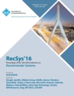 Image for RecSys 16 19th ACM Conference on Recommender Systems