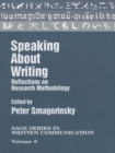 Image for Speaking about writing: reflections on research methodology