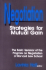 Image for Negotiation: Strategies for Mutual Gain