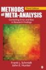 Image for Methods of meta-analysis  : correcting error and bias in research findings