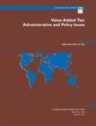 Image for Value-added tax: administrative and policy issues : no. 88